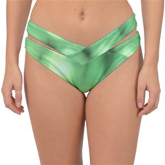 Green Vibrant Abstract No4 Double Strap Halter Bikini Bottom