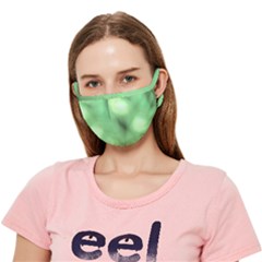 Green Vibrant Abstract No4 Crease Cloth Face Mask (Adult)