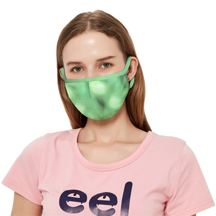 Green Vibrant Abstract No4 Crease Cloth Face Mask (Adult)