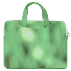 Green Vibrant Abstract No4 MacBook Pro Double Pocket Laptop Bag (Large)