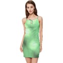 Green Vibrant Abstract No4 Summer Tie Front Dress View1