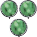 Green Vibrant Abstract No4 Mini Round Pill Box (Pack of 3) View1