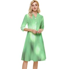 Green Vibrant Abstract No4 Classy Knee Length Dress