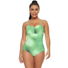 Green Vibrant Abstract No4 Retro Full Coverage Swimsuit