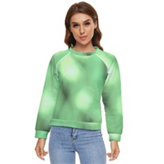 Green Vibrant Abstract No4 Women s Long Sleeve Raglan Tee