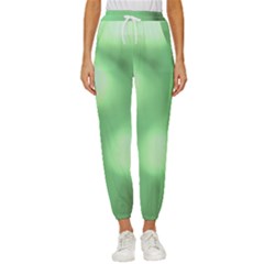 Green Vibrant Abstract No4 Cropped Drawstring Pants