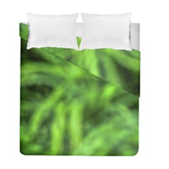 Green Abstract Stars Duvet Cover Double Side (full/ Double Size) by DimitriosArt