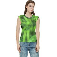 Green Abstract Stars Women s Raglan Cap Sleeve Tee by DimitriosArt