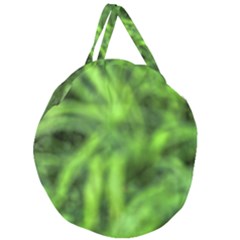 Green Abstract Stars Giant Round Zipper Tote by DimitriosArt