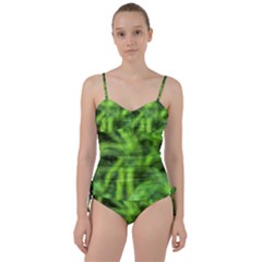 Green Abstract Stars Sweetheart Tankini Set by DimitriosArt