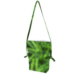 Green Abstract Stars Folding Shoulder Bag by DimitriosArt