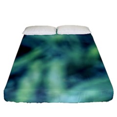 Blue Abstract Stars Fitted Sheet (queen Size) by DimitriosArt