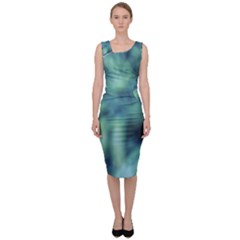 Blue Abstract Stars Sleeveless Pencil Dress by DimitriosArt