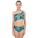 Blue Abstract Stars Spliced Up Two Piece Swimsuit View1