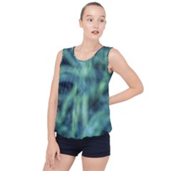 Blue Abstract Stars Bubble Hem Chiffon Tank Top by DimitriosArt