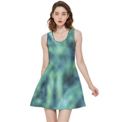 Blue Abstract Stars Inside Out Reversible Sleeveless Dress