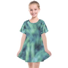 Blue Abstract Stars Kids  Smock Dress