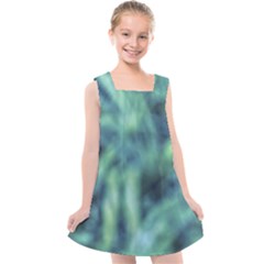 Blue Abstract Stars Kids  Cross Back Dress by DimitriosArt