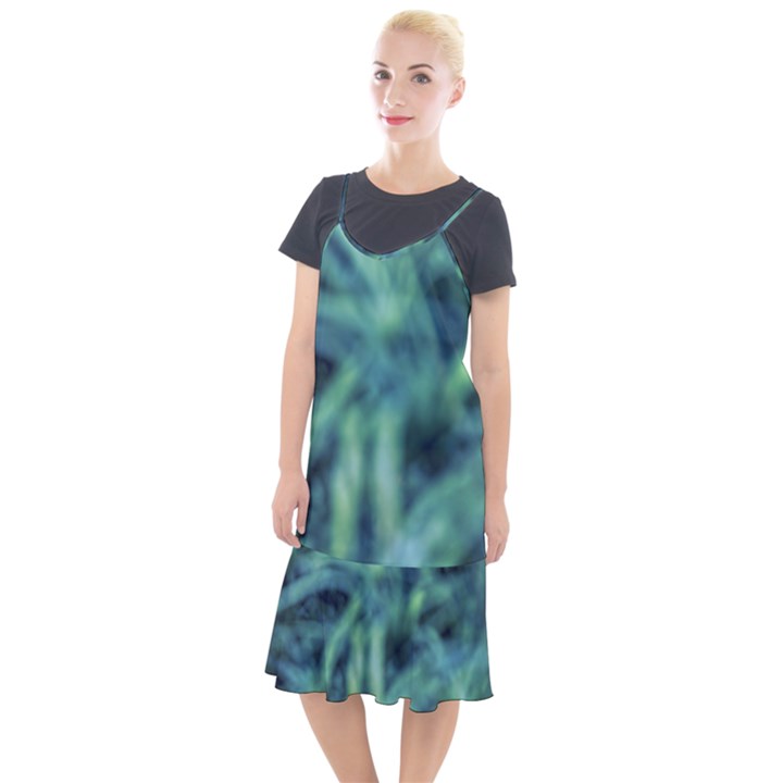 Blue Abstract Stars Camis Fishtail Dress