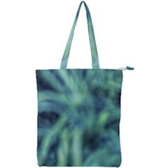 Blue Abstract Stars Double Zip Up Tote Bag