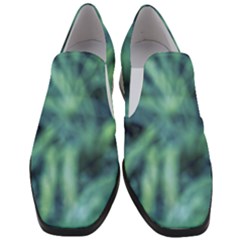 Blue Abstract Stars Women Slip On Heel Loafers