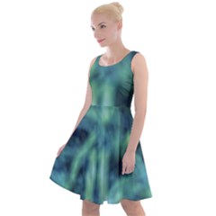 Blue Abstract Stars Knee Length Skater Dress