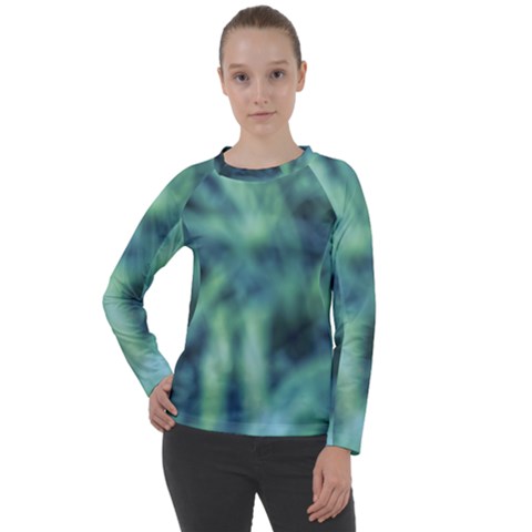 Blue Abstract Stars Women s Long Sleeve Raglan Tee by DimitriosArt