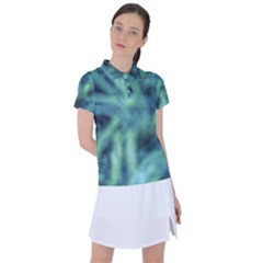 Blue Abstract Stars Women s Polo Tee