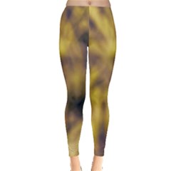 Yellow Abstract Stars Leggings  by DimitriosArt