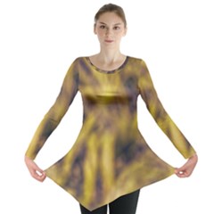 Yellow Abstract Stars Long Sleeve Tunic  by DimitriosArt