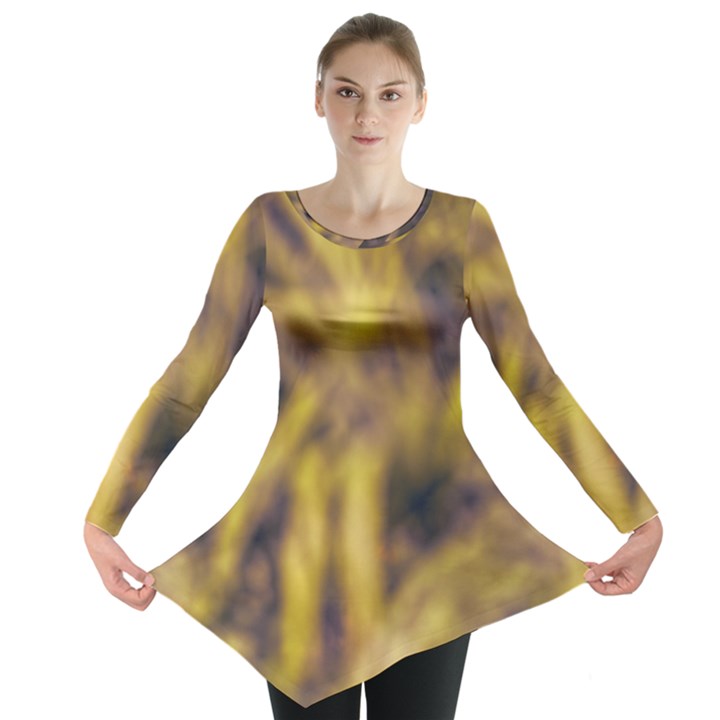 Yellow Abstract Stars Long Sleeve Tunic 