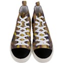 Yellow Abstract Stars Men s Mid-Top Canvas Sneakers View1