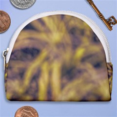 Yellow Abstract Stars Horseshoe Style Canvas Pouch