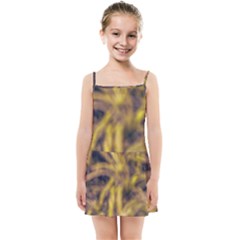 Yellow Abstract Stars Kids  Summer Sun Dress by DimitriosArt