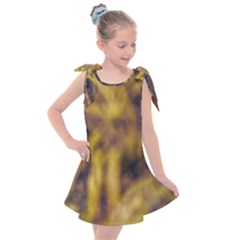 Yellow Abstract Stars Kids  Tie Up Tunic Dress by DimitriosArt