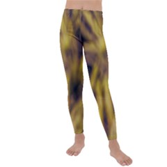 Yellow Abstract Stars Kids  Lightweight Velour Leggings by DimitriosArt