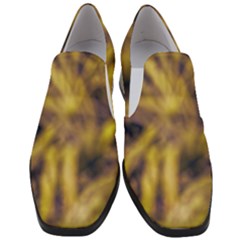 Yellow Abstract Stars Women Slip On Heel Loafers by DimitriosArt