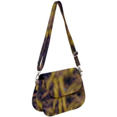 Yellow Abstract Stars Saddle Handbag by DimitriosArt