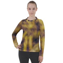 Yellow Abstract Stars Women s Pique Long Sleeve Tee