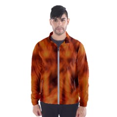 Red Abstract Stars Men s Windbreaker by DimitriosArt