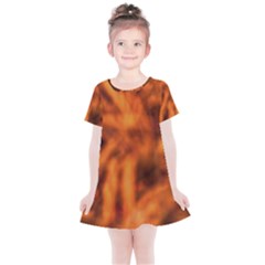 Red Abstract Stars Kids  Simple Cotton Dress by DimitriosArt