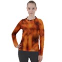 Red Abstract Stars Women s Pique Long Sleeve Tee View1