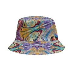 Red Feathers Bucket Hat by kaleidomarblingart