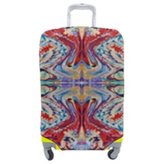 Red Feathers Luggage Cover (medium) by kaleidomarblingart