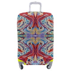 Red Feathers Luggage Cover (medium) by kaleidomarblingart