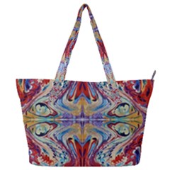 Red Feathers Full Print Shoulder Bag by kaleidomarblingart