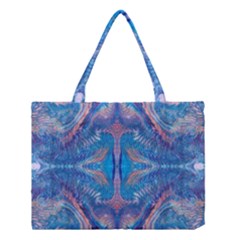 Blue Repeats Medium Tote Bag by kaleidomarblingart