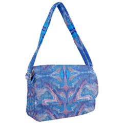 Blue Repeats Courier Bag by kaleidomarblingart