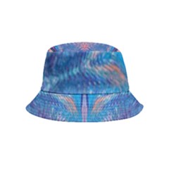 Blue Repeats Bucket Hat (kids) by kaleidomarblingart