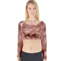 Light Reflections Abstract No6 Rose Long Sleeve Crop Top View1